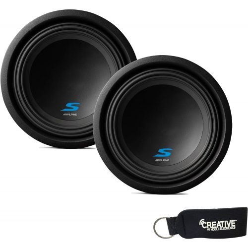  Alpine Subwoofer Package - Two S-W10D2 S-Series 10 Dual 2-Ohm Subwoofers