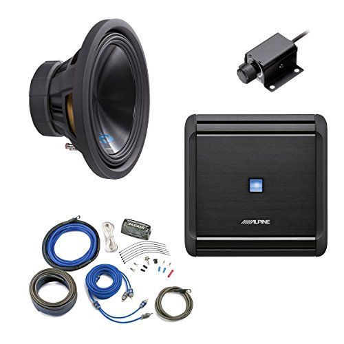  Alpine Bass Package - Type-S 12 Subwoofer, MRV-M500 500 watt amp, Bass Knob, and Wiring Kit