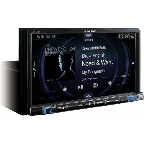  Alpine iLX-207 compatible with Apple Car Play & Android Auto, Rear View Camera + License Plate Frame, Trigger Module