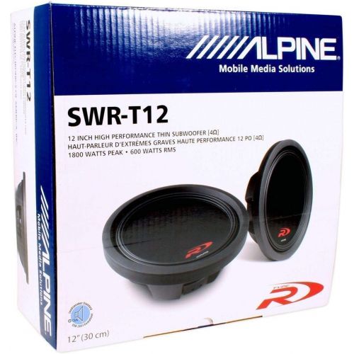  Alpine Swr-t12 12-Inch 1800 Watt 4 Ohm Shallow Mount Subwoofer