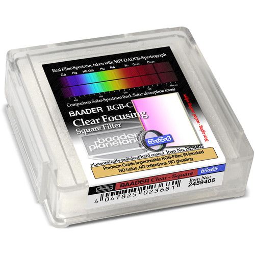  Alpine Astronomical Baader Clear Focusing Filter (65x65mm Square, Unmounted)