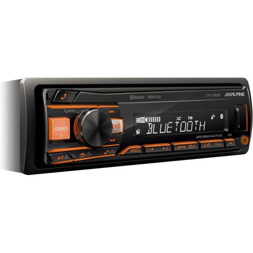  [아마존베스트]-Service-Informationen Alpine Electronics UTE-200BT Car Radio Bluetooth 1DIN Black (RGB Lighting)