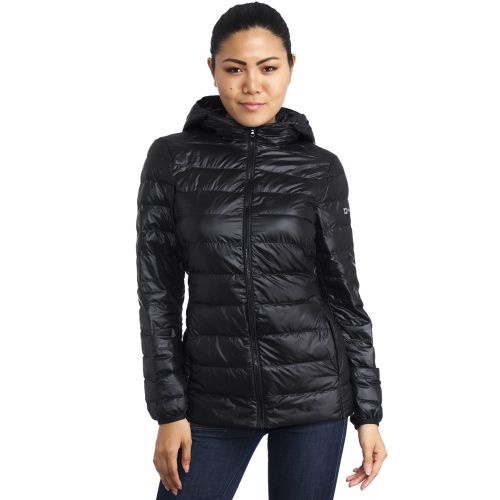  Alpine Swiss Womens Hooded Down Jacket Puffer Bubble Coat Packable Light Parka