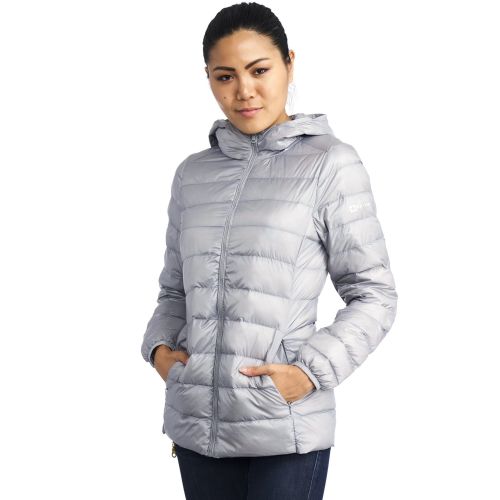  Alpine Swiss Womens Hooded Down Jacket Puffer Bubble Coat Packable Light Parka