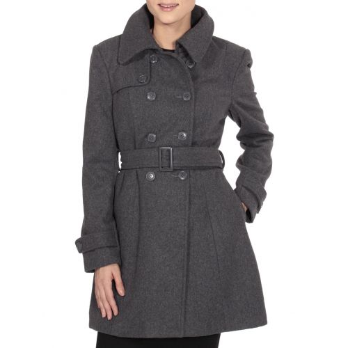  Alpine Swiss Keira Womens Trench Coat Double Breasted Wool Jacket Belted Blazer