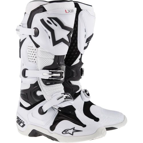 알파인스타 Alpinestars Mens Tech 10 Boots (BlackWhiteYellow, Size 7) - 2010014-12-7