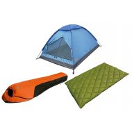 Alpinizmo High Peak USA Mt. Rainier 20F Sleeping 3 Men Tent Combo Set, BlueOrangeGreen, One Size