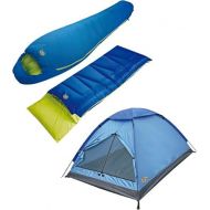 Alpinizmo High Peak USA Summit 20 + Pilot 20 Sleeping Bag + Monodome 3 Tent Combo Set, One Size, Blue