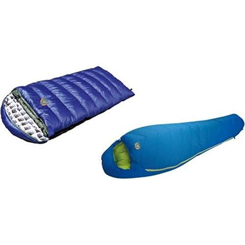  Alpinizmo High Peak USA Summit 20F Sleeping Bag + Kodiak 0F Sleeping Bag Combo Set, Blue, One Size