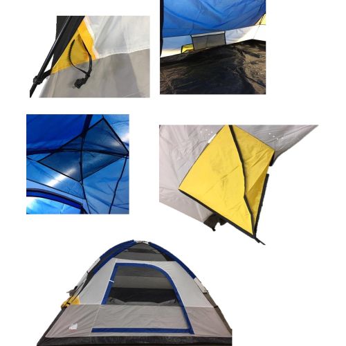  Alpinizmo High Peak USA Magadi 5 Tent + Kodiak 0F and Ranger 20F Sleeping Bag Combo Set, BlueGreen, One Size