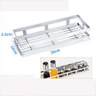 Alppq Kitchen Rack Wall-Mounted Stainless Steel Punch-Free Oil Salt Sauce Vinegar Storage Seasoning Rack Wall Supplies Detachable (Size : A30)