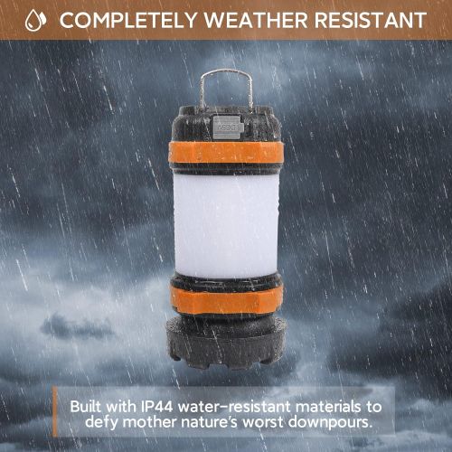  Camping Lantern Rechargeable , Alpswolf Camping Flashlight 4000 Capacity Power Bank,6 Modes, IPX4 Waterproof, Led Lantern Camping, Hiking, Outdoor Recreations, USB Charging Cable I
