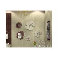 Alrens_DIY(TM) 25pcs=5 Flowers Unique Gifts Crystal Reflective DIY Mirror Effect 3D Wall Stickers Home Decoration Bathroom Decor