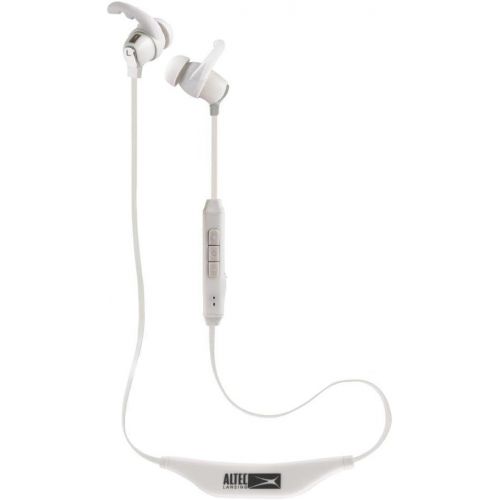  Altec Lansing MZW101-WHT Bluetooth Earphones, Waterproof in-Ear Earbuds, Boasting Up to 6 Hours of Battery Life, USB Charge Cable Included, On-Board Microphone, 33-Ft Wireless Rang