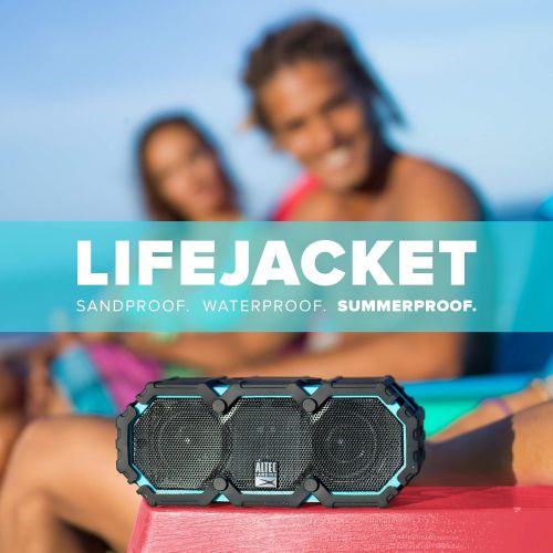  Altec Lansing Imw477 Mini LifeJacket 2 Bluetooth Speaker, IP67 Waterproof, Shockproof, Snowproof and IT FLOATS Rating, with 10 Hours of Battery Life, 30 Foot Wireless Range, Black