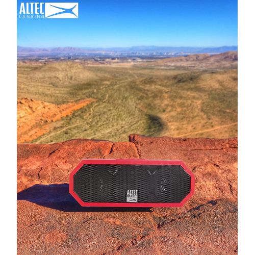  Altec Lansing IMW449 Jacket H2O 4 Rugged Floating Ultra Portable Bluetooth Waterproof Speaker with up to 10 Hours of Battery Life, 100FT Wireless Range and Voice Assistant Integrat