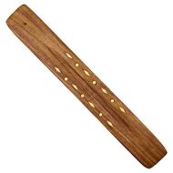 인센스스틱 Alternative Imagination Diamond and Dots Wooden Incense Holder, 10 Inches Long, for Single Incense Sticks