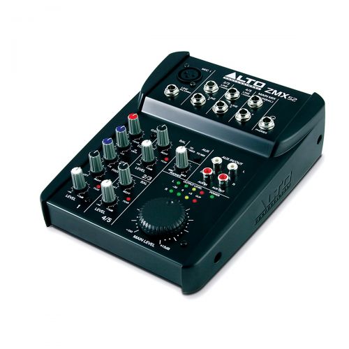  Alto},description:The ZEPHYR ZMX52 is a 5-channel mixer with all the essential inputs, outputs, and EQ for solo gigs and multimedia studios. It features one mono channel with a mic