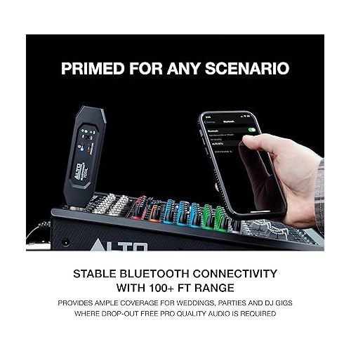  Alto Professional Bluetooth Total 2 - XLR Equipped Rechargeable Bluetooth Receiver For Mixing Desk / Audio Mixer Setups and Active PA systems