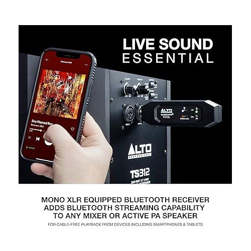  Alto Professional Bluetooth Total 2 - XLR Equipped Rechargeable Bluetooth Receiver For Mixing Desk / Audio Mixer Setups and Active PA systems