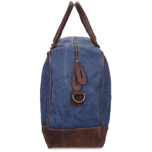  Altosy ALTOSY Canvas Genuine Leather Travel Tote Duffel Bag Carry On Luggage Bag Weekender Handbag (Y1827, Khaki)