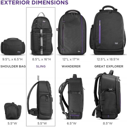  [아마존베스트]Altura Photo Camera Sling Backpack Bag for DSLR and Mirrorless Cameras (Canon Nikon Sony Pentax)