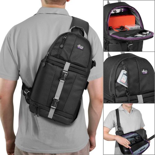  [아마존베스트]Altura Photo Camera Sling Backpack Bag for DSLR and Mirrorless Cameras (Canon Nikon Sony Pentax)