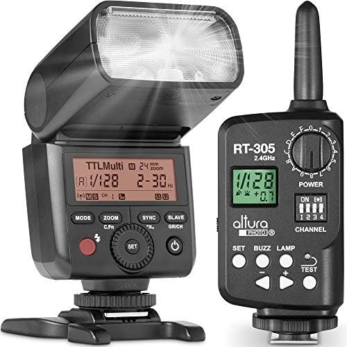  Altura Photo AP-305C Camera Flash Light with Manual Trigger for Canon R, RP, 90D, 80D, 70D, SL2, T7I, T6, T6I, 5D, 6D, 7D, M6, M50, M200-2.4GHz TTL Speedlite for DSLR and Mirrorles