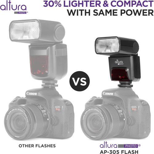  Altura Photo AP-305C Camera Flash Light with Manual Trigger for Canon R, RP, 90D, 80D, 70D, SL2, T7I, T6, T6I, 5D, 6D, 7D, M6, M50, M200-2.4GHz TTL Speedlite for DSLR and Mirrorles