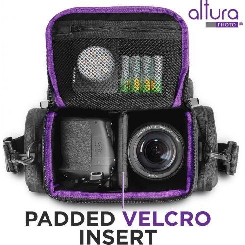  Medium Camera Bag by Altura Photo Mirrorless & DSLR Camera Bag for Nikon, Canon, Sony, Fuji, Compact Camera Shoulder Bag, Portable Camera Bags for Photographers - DSLR Bag / Digita