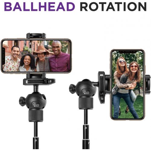  Altura Photo Phone Tripod Stand, Tripod for iPhone & Camera ? 55” Monopod for Cameras, Vlogging Tripod, GoPro Tripod, Cell Phone Tripod, with 360 Ball Head and Carry Bag