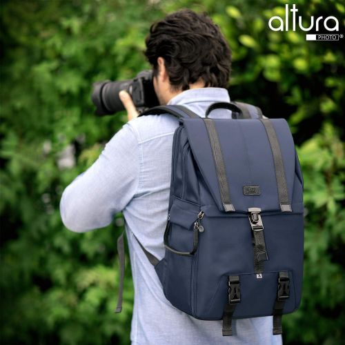  Laptop and DSLR Camera Backpack - Travel Backpack with Tripod Holder - Heavy Duty Water Resistant Large Camera Backpack by Altura Photo - Camera Backpack with Laptop Compartment