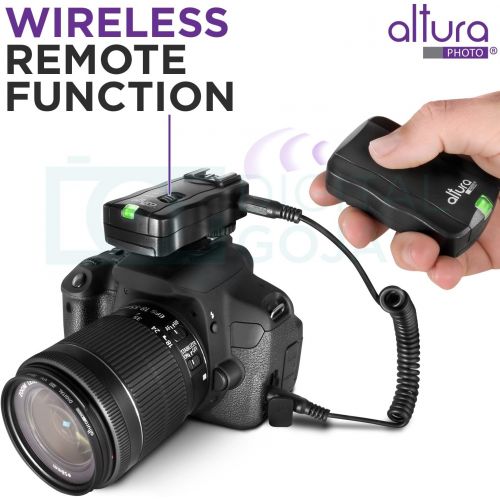  (2 Trigger Pack) Altura Photo Wireless Flash Trigger for Nikon w/Remote Shutter Release (Nikon DF D3100 D3200 D3300 D5100 D5200 D5300 D7100 D7500 D610 D750 D500 D5 DSLR Cameras)