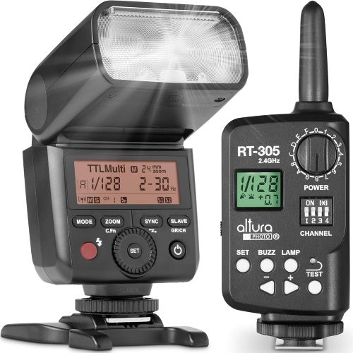  Altura Photo AP-305C Canon Flash Light with Manual Trigger - Camera Flash for Canon R, RP, 90D, 80D, 70D, SL2, T7I, T6, T6I, 5D, 6D, 7D, M6, M50, 2.4GHz TTL Speedlite for DSLR and