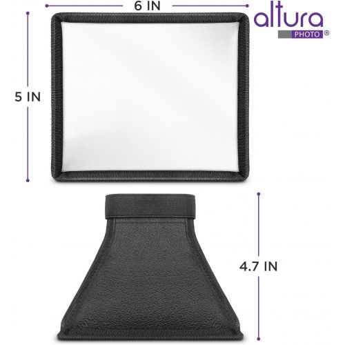  Flash Diffuser Light Softbox 6x5” by Altura Photo (Universal, Collapsible with Storage Pouch) for Canon, Yongnuo and Nikon Speedlight