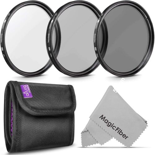  55MM Lens Filter Kit by Altura Photo, Includes 55MM ND Filter, 55MM CPL Filter, 55MM UV Filter, (UV, Polarizer Filter, Neutral Density ND4) for Camera Lens w 55MM Filter + Lens Fil