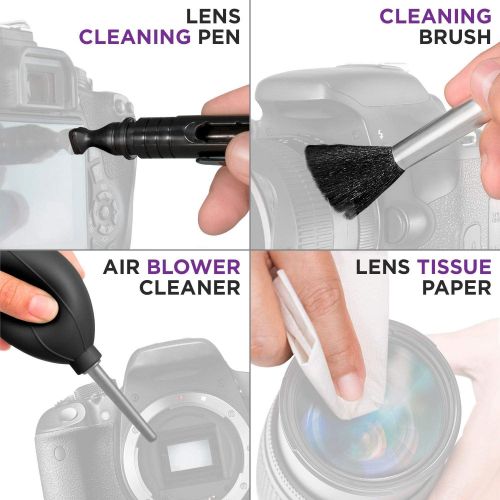  Altura Photo Professional Full Frame Sensor Cleaning Kit - Camera Cleaning Kit for FF DSLR & Mirrorless Cameras - w/Sensor Cleaning Swabs & Case, Works as Camera Lens Cleaning Kit,