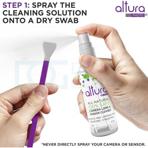  Altura Photo Professional Camera Cleaning Kit APS-C DSLR & Mirrorless Cameras - Camera Lens Cleaner w/Sensor Cleaning Swabs & Case, Works as Camera Lens Cleaning Kit, Camera Cleane