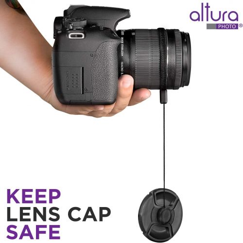  5 Pcs Altura Photo Lens Cap Keeper, Camera Lens Cap Leash for DSRL & Mirrorless Lenses - Camera Lens Keeper/Lens Holder for Canon, Nikon, Sony, Sigma, Tamron & Others Camera Lens A