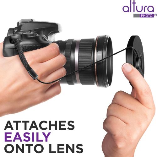  5 Pcs Altura Photo Lens Cap Keeper, Camera Lens Cap Leash for DSRL & Mirrorless Lenses - Camera Lens Keeper/Lens Holder for Canon, Nikon, Sony, Sigma, Tamron & Others Camera Lens A