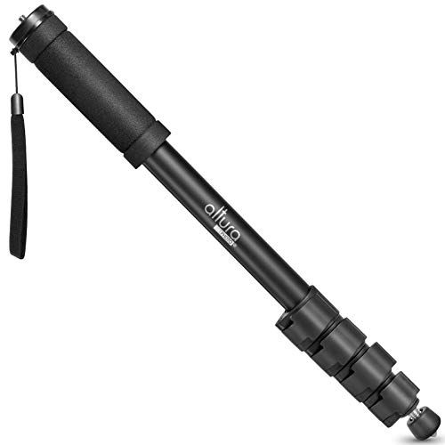  Altura Photo 62-Inch Camera Monopod - Heavy Duty Monopod for Cameras Canon, Nikon & Sony Mirrorless & DSLR, Steady Photography Monopod, Easy to Carry & Portable Monopod Lightweight