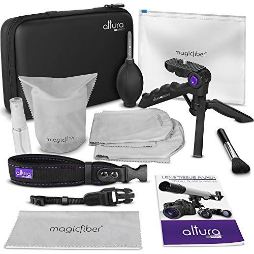  Altura Photo Camera Accessories Bundle - Photography Accessories Kit for Canon Nikon Sony DSLR & Mirrorless Cameras, Includes Small Tripod for Camera, Lens Cleaning Kit & Camera Cl