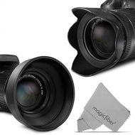 Altura Photo 58MM Lens Hood Set (Tulip Flower + Collapsible Rubber Lens Hood)