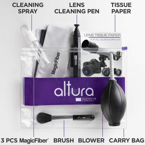  Altura Photo Professional Cleaning Kit for DSLR Cameras and Sensitive Electronics Bundle with Refillable Spray Bottle