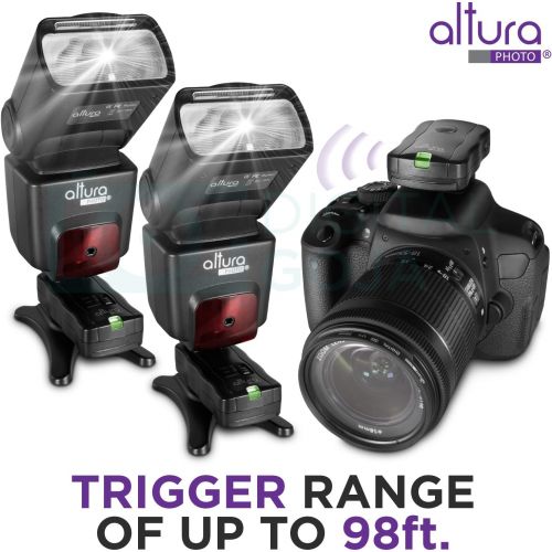  [아마존베스트](2 Trigger Pack) Altura Photo Wireless Flash Trigger for Canon w/Remote Shutter (Canon EOS 80D, 77D, 70D, 60D, Rebel T7i, T6i, T6, T5i, T5, T4i, T3i, T3, SL1, SL2 DSLR Cameras)