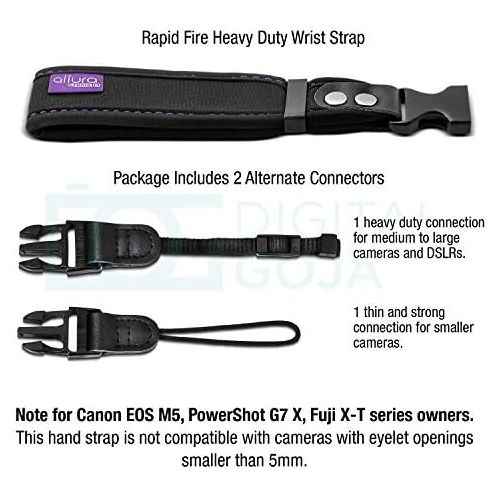  [아마존베스트]Camera Wrist Strap - Rapid Fire Heavy Duty Safety Wrist Strap by Altura Photo w/ 2 Alternate Connections for Use w/Large DSLR or Mirrorless Cameras