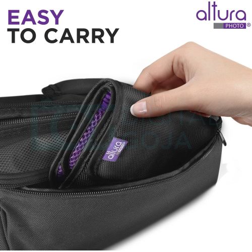  Altura Photo Lens Filter Case, 6 Pocket Camera Filter Wallet for Round or Square Filters + Premium MagicFiber Microfiber Cleaning Cloth