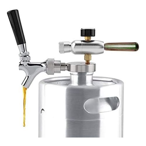  [아마존베스트]Alupre Stainless Steel Beer Spear Tap Supply Kit Compatible with 2L / 3.6L / 4L Mini Barrel Beer Growler