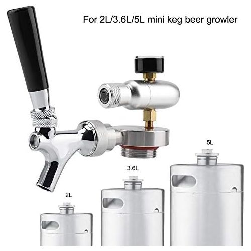  [아마존베스트]Alupre Stainless Steel Beer Spear Tap Supply Kit Compatible with 2L / 3.6L / 4L Mini Barrel Beer Growler