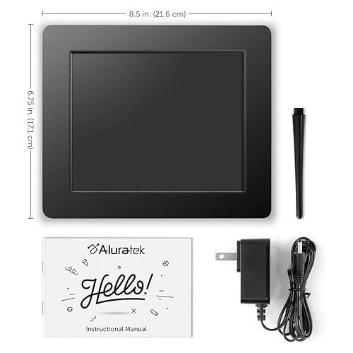  Aluratek 8 Inch LCD Digital Photo Frame with Auto Slideshow Using USB SD/SDHC (ADPF08SF) - Black